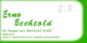 erno bechtold business card